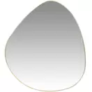 Judi - Miroir organique en métal doré 42x42