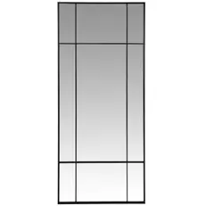 OKLAHOMA - Grand miroir fenêtre rectangulaire en métal noir 70x170