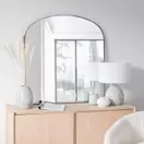 LISA - Miroir arche en métal noir 80x85