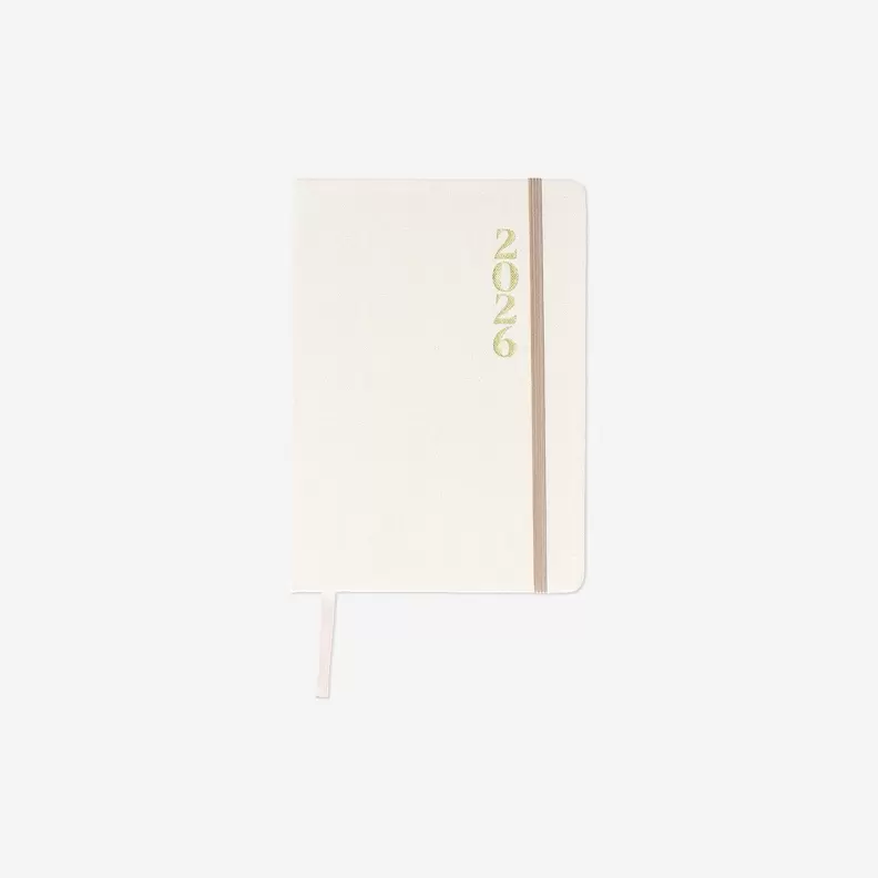 Agenda quotidien lin A5 2026 - Anglais