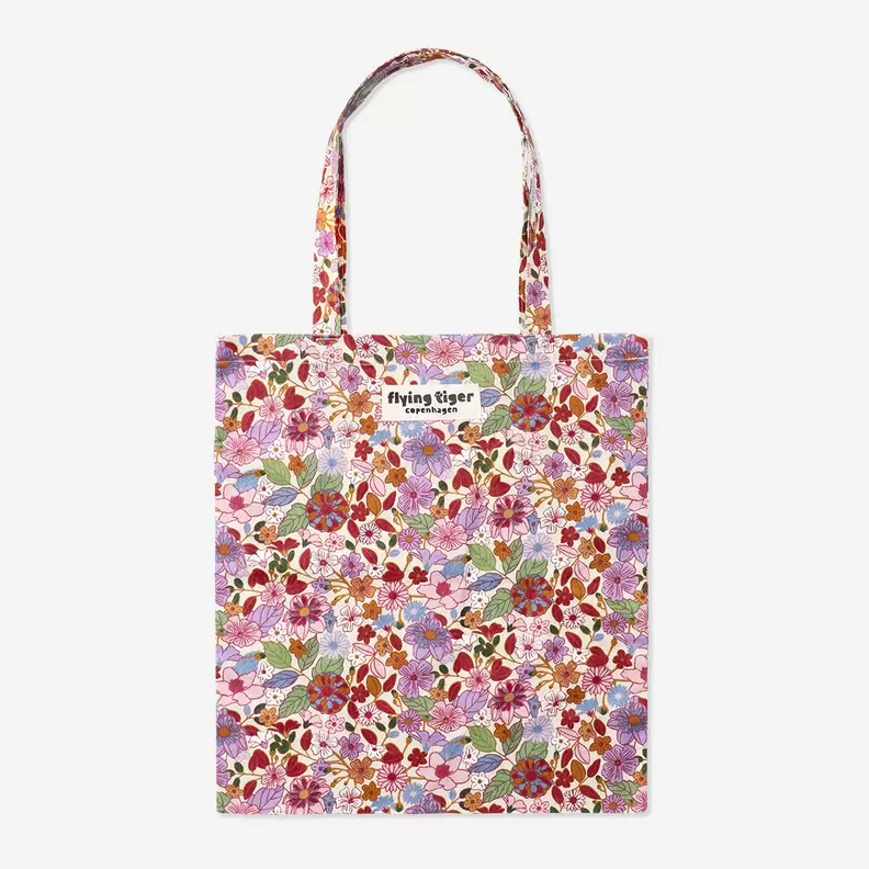 Sac cabas avec fleurs d’automne
