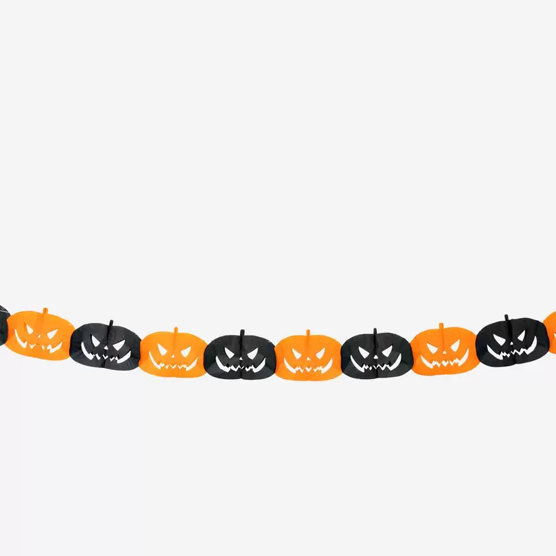 Guirlande citrouilles en papier - 300 cm
