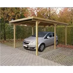 Carport 300*500*210cm Impregné + Couverture Pvc