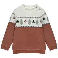 Pull en tricot jacquard doublé velours pour bébé garçon