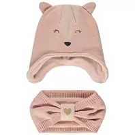 Ensemble en tricot bonnet + snood pour bébé fille