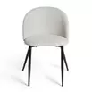Chaise Gaëlle noir et gris L51xP55xH75cm