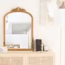 ELISABETH - Miroir rectangulaire arrondi à moulures dorées 54x80