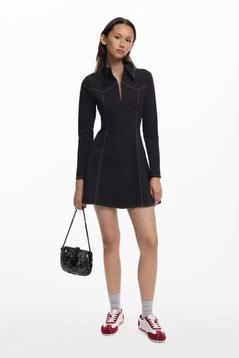 Robe chemise à fermeture éclair