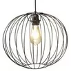 Luminaire à suspension filaire ronde métal noir Ø35cm
