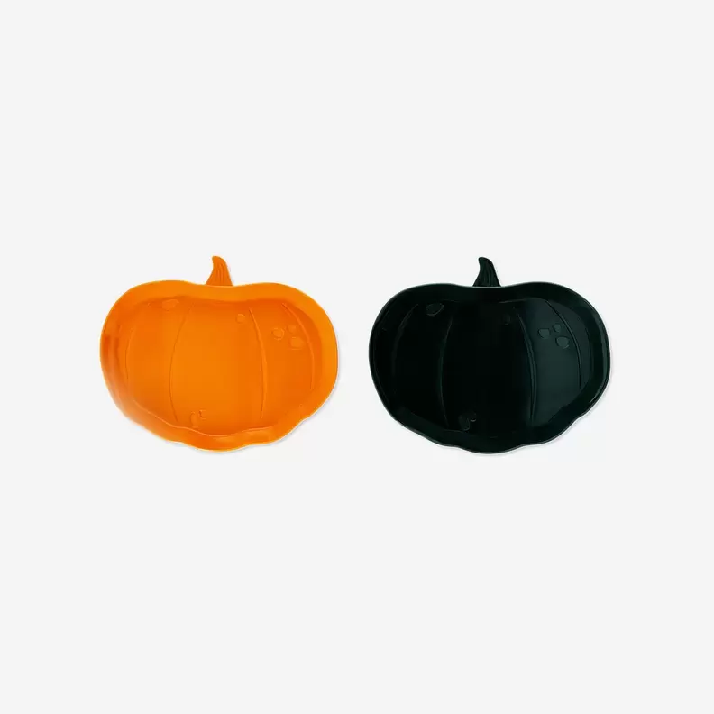 Assiettes citrouille réutilisables - 2 pcs