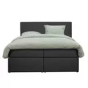 Lit tapissier Orebro 6 &eacute;l&eacute;ments &ndash; couleur anthracite &ndash; 140x200 cm