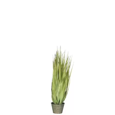 J-Line 83462 Grassen Wild In Pot Metaal Groen Plastiek Groen Smal