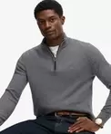 Pull mi-zippé en laine mélangée
