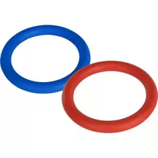 Speelgoed Ring Natuurrubber rood of blauw
