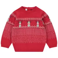 Pull doublé velours avec motif reine de Noël pour bébé garçon