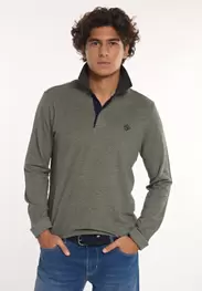 Polo ajusté jacquard soyeux bottle mix