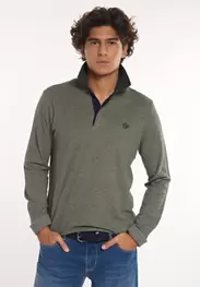Polo ajusté jacquard soyeux bottle mix