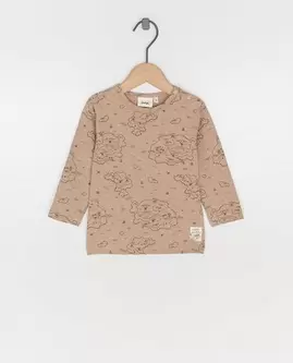 T-shirt à manches longues avec imprimé de carte géographique
