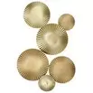 Décoration murale Cercles en métal strié doré L81,5 cm