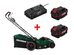 Accugrasmaaier 40 V avec 2 batteries 4 Ah et double chargeur PARKSIDE®