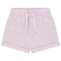 Short en molleton uni pour bébé fille