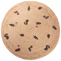 Tapis de chambre rond en jute Nos Petits Amis 100cm