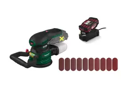 Ponceuse excentrique sans fil 20 V avec batterie, chargeur et papiers abrasifs PARKSIDE®
