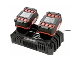 Set de 2 batteries 4 Ah avec double chargeur 2 x 4,5 A 20 V PARKSIDE®