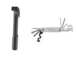 Mini-pompe et set d'outils pour vélo CRIVIT