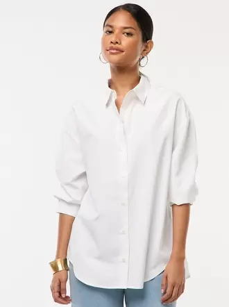 Chemise en popeline unie