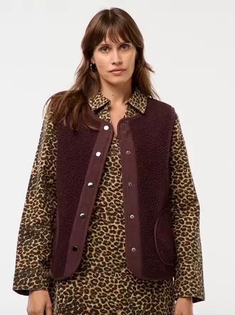 Veste sans manches effet mouton