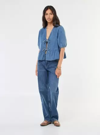 Jean straight taille haute