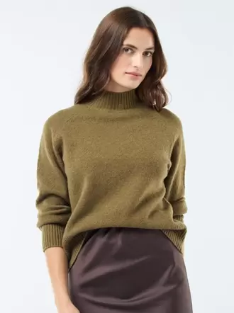 Pull en maille col montant