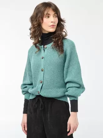 Gilet maille grosse jauge