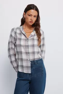 Chemisier à carreaux