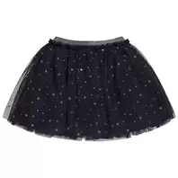 Jupe froncée en tulle imprimé argenté pour bébé fille