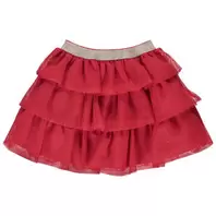 Jupe courte en tulle pailleté avec doublure en satin pour fille