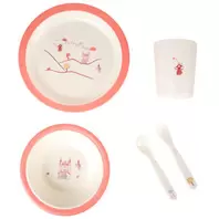 Coffret repas 5 pièces en mélamine - Ma petite fée