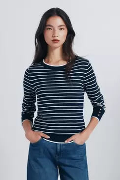 Jersey fin boutons et poignets