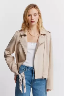 Blouson en daim avec passants