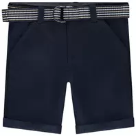 Bermuda uni avec ceinture fantaisie pour garçon