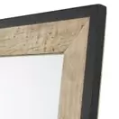 MILES - Grand miroir rectangulaire en bois de manguier et métal noir 70x170