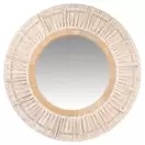 SAFI - Miroir rond tressé blanc D70