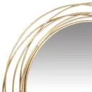 DUBAI - Miroir rond en métal filaire doré 91x94