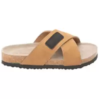 Mûles à brides croisées et étiquette patchée pour garçon