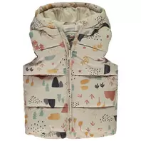 Doudoune sans manches à capuche imprimé fantaisie pour bébé garçon