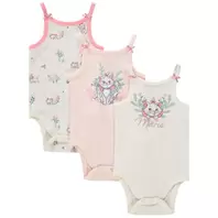 Lot de 3 bodies sans manches fantaisie Marie Disney pour bébé fille