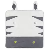 Couverture en popeline et sherpa motif zèbre