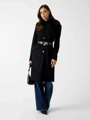 Jas met riem van wolmix