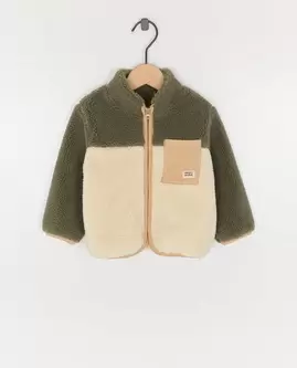 Gilet en peluche à color block